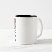 flower pattern zweifarbige tasse (VorderseiteRechts)