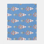 Flower & Perfume Bouquet Bundle on blue Fleecedecke (Vorderseite)