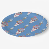 Flower & Perfume Bouquet Bundle on blue Pappteller (Schrägansicht)