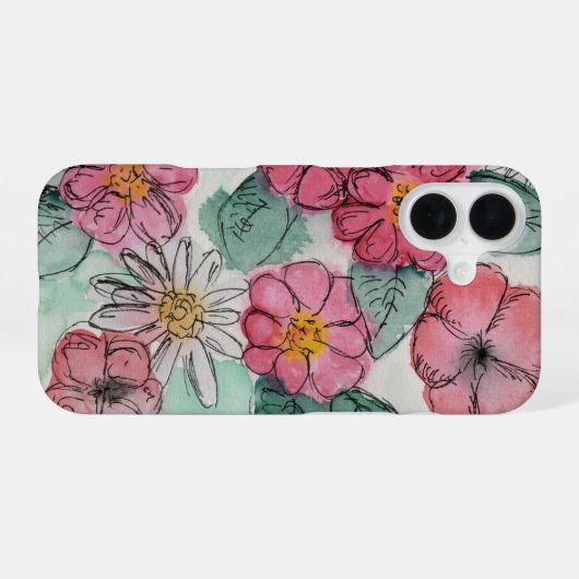 Flower Phone Case iPhone 16 Hülle (Rückseite (Horizontal))