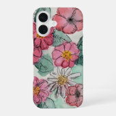 Flower Phone Case iPhone 16 Hülle (Rückseite)