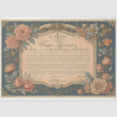 Flower Poem Postcard 4 Gewebeschneidung Seidenpapier (Vorderseite)