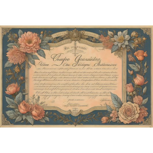 Flower Poem Postcard 4 Gewebeschneidung Seidenpapier