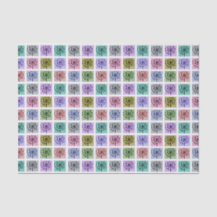 Flower Pop Art Quadrate Seidenpapier