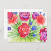 Flower Post Card Postkarte (Vorne/Hinten)