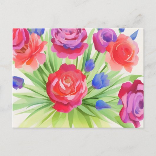 Flower Post Card Postkarte (Vorderseite)