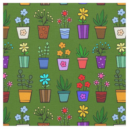 Flower Pots Stoff (Nahaufnahme)