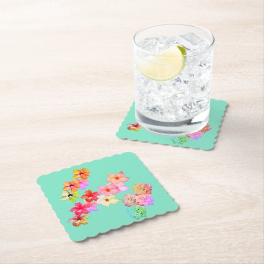 Flower Power 1 Paper Coaster Untersetzer (Vor Ort)
