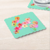 Flower Power 1 Paper Coaster Untersetzer (angewinkelt)