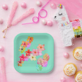 Flower Power 1 Paper Plate Pappteller (Party)