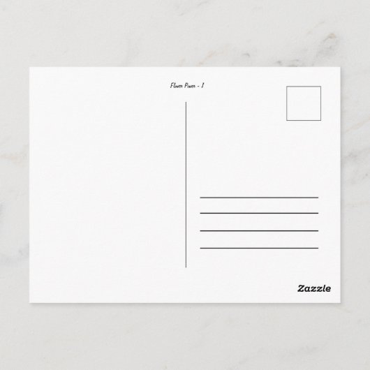 Flower Power - 1 Postkarte (Rückseite)