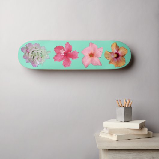 Flower Power 1 Skateboard (Wandkunst (Horz))