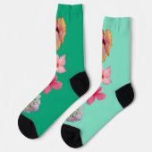 Flower Power 1 Socken (Linkes Detail)