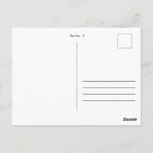 Flower Power - 5 Postkarte (Rückseite)