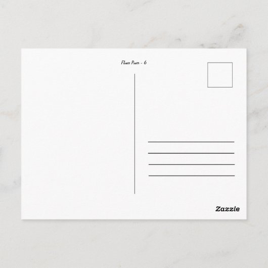 Flower Power - 6 Postkarte (Rückseite)