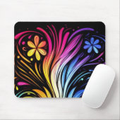 Flower Power auf einem Desktop-Computer im Stil de Mousepad (Mit Mouse)