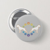 Flower Power Boxer Button (Vorne & Hinten)