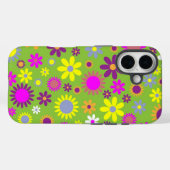 Flower Power Bright Green Case-Mate iPhone Hülle (Rückseite (Horizontal))