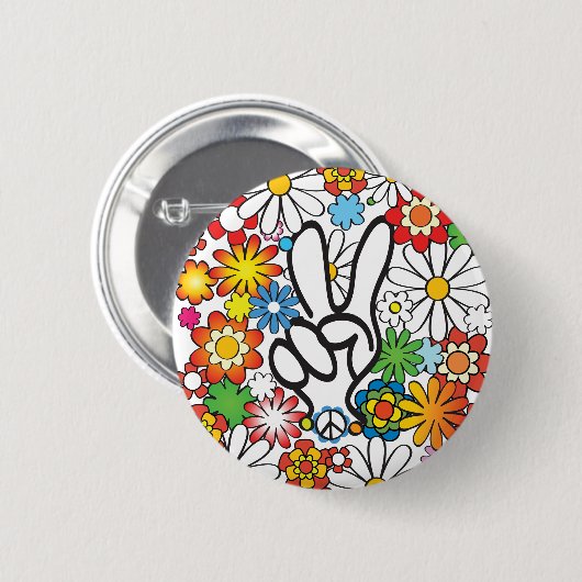 Flower Power Button (Vorne & Hinten)