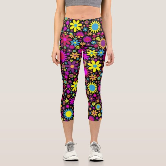 Flower Power Capri Leggings (Vorderseite)