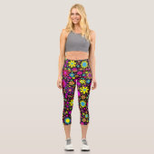 Flower Power Capri Leggings (Vorderseite)
