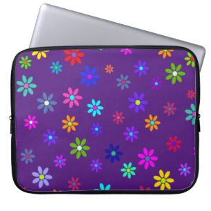 Flower Power Dusche - farbiges Muster 1 Laptopschutzhülle