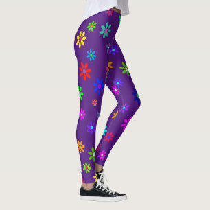 Flower Power Dusche - farbiges Muster 1 Leggings