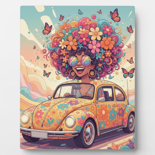 Flower Power Fahrt Fotoplatte (Vorderseite)