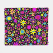 Flower Power Fleecedecke (Vorderseite (Horizontal))