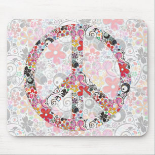 Flower Power Frieden I   FlowerPower Licht Mousepad