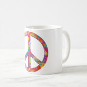 Flower Power Frieden Kaffeetasse (VorderseiteRechts)