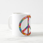 Flower Power Frieden Kaffeetasse (Vorderseite Links)