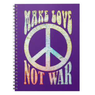 Flower Power Frieden - Liebe statt Krieg 1 Notizblock