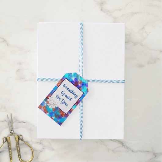 Flower Power Geschenkanhänger (Mit Garn)