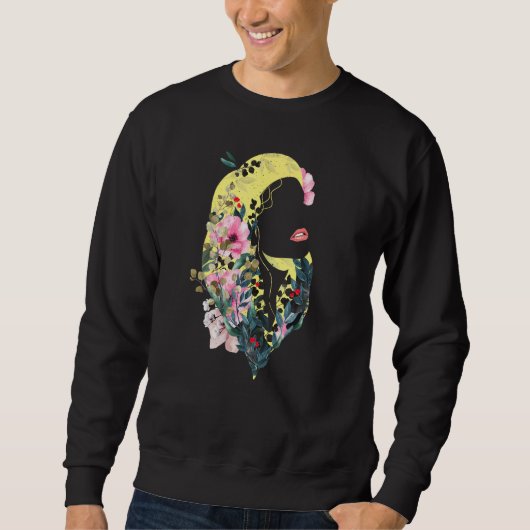 Flower Power Girl Plants Lady Sweatshirt (Vorderseite)