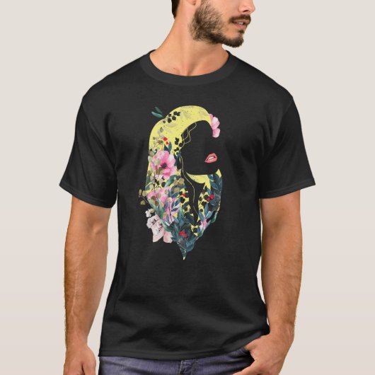 Flower Power Girl Plants Lady T-Shirt (Vorderseite)