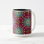 Flower Power Groovy Garden Zweifarbige Tasse (VorderseiteRechts)