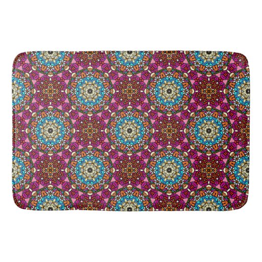 Flower Power Groovy Garten Badematte (Vorderseite)