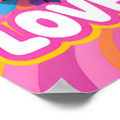 Flower Power Guitar Pop Art Poster (Ecke)