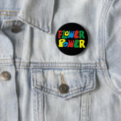 Flower Power Hippie Button (Beispiel)