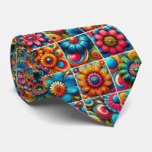 Flower Power Hippie-Halstuch Krawatte (Gerollt)