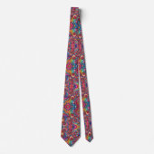 Flower Power Hippie Schlips Krawatte (Vorderseite)