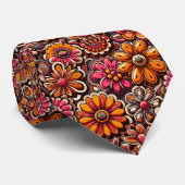 Flower Power Hippie-Schlips Krawatte (Gerollt)