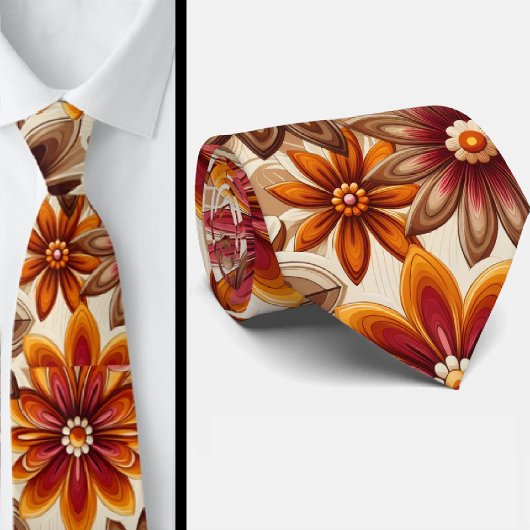 Flower Power Hippie-Schlips Krawatte