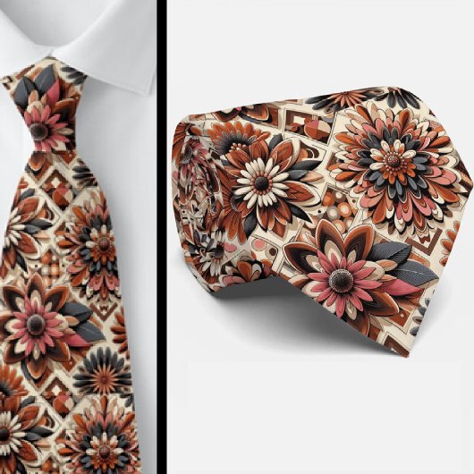 Flower Power Hippie Schlips Krawatte