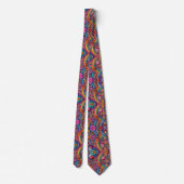 Flower Power Hippie Schlips Krawatte (Rückseite)