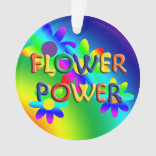 Flower Power Hippie-Weihnachtsbaumanhänger 2 Ornament