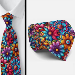 Flower Power Hippy-Halstuch Krawatte