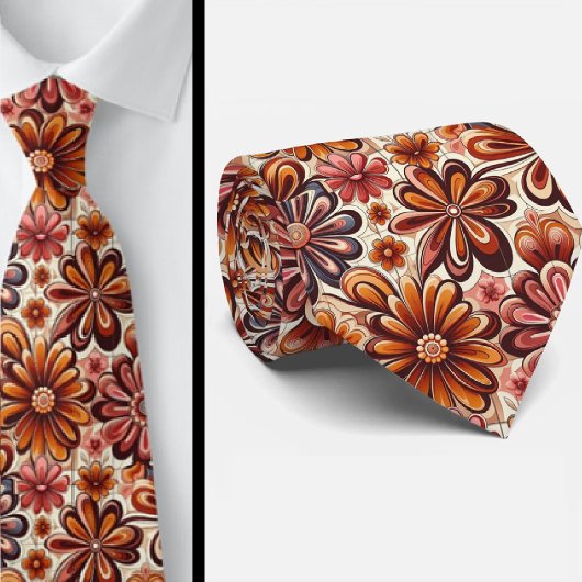 Flower Power Hippy-Schlips Halsband Krawatte