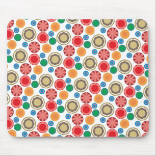 Flower Power in Reihen 002 Mousepad